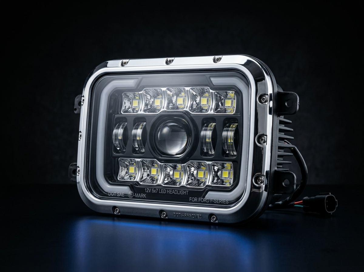 5x7" Rectangular LED Headlight from AURORA China LED lighting factory