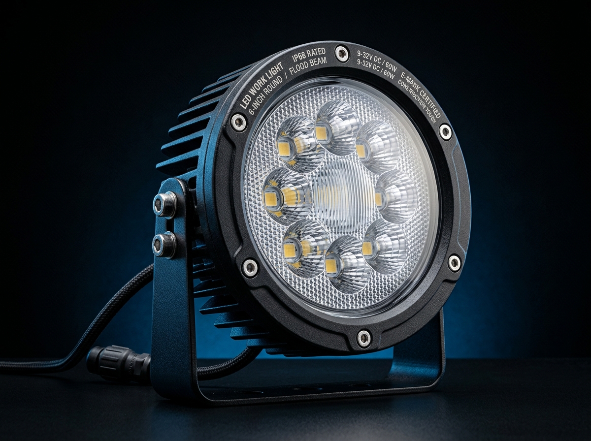 6" Round Work Light from AURORA China LED lighting factory